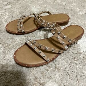 Studded Tan Sandals size 8.5 NWOT